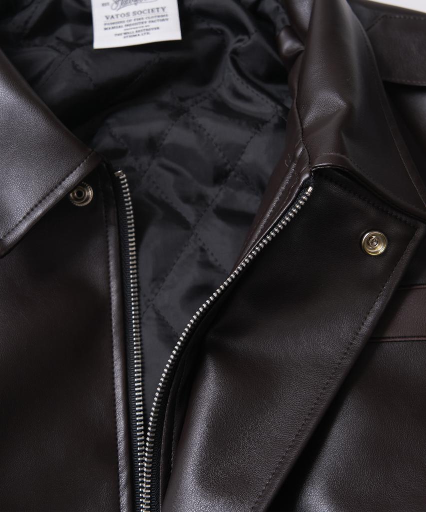 Stigma A-2 Oversized Crop Faux Leather Jacket