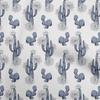 Cotton Flex Medium Blue Fabric Cactus Quilting Supplies Print Sewing Fabric By The Yard 40 Inch