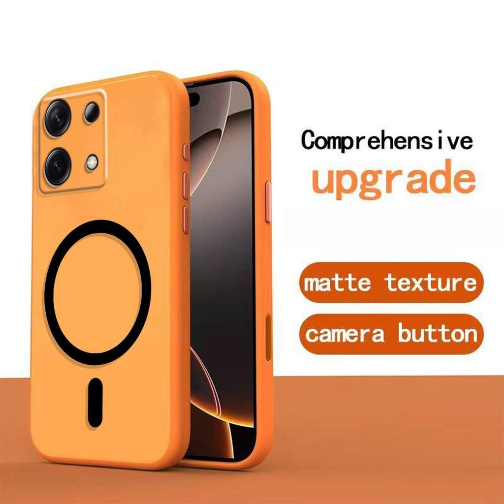 Магнитный железный кольцевой чехол для телефона для Xiaomi Redmi Note 13 5G 4G Матовый мягкий ТПУ Ударопрочный чехол