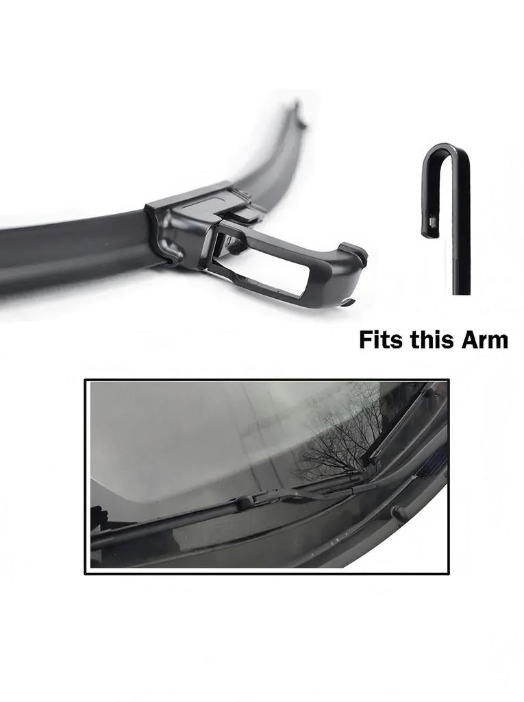 26"+24" Hook Frameless Wipers, Quiet 11-Layer Blades for Honda Pilot, Mercedes-Benz Vaneo W414