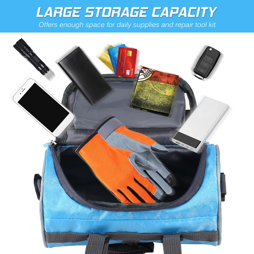 Водонепроницаемая сумка на руль велосипеда Передняя сумка для велосипеда Держатель для телефона с сенсорным экраном Сумка на плечо Сумка MTB