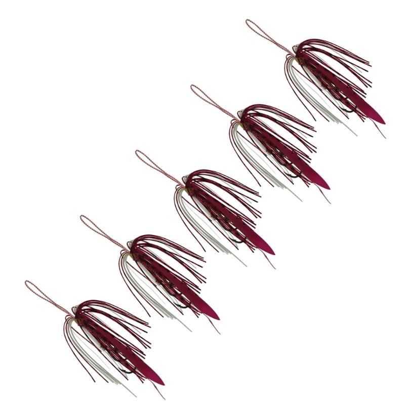 5 Pack High Carbon Steel Double Jigging Assist Hook Saltwater Fishing Hook Replacement Hook Vertical Jigs Lures Hook Set