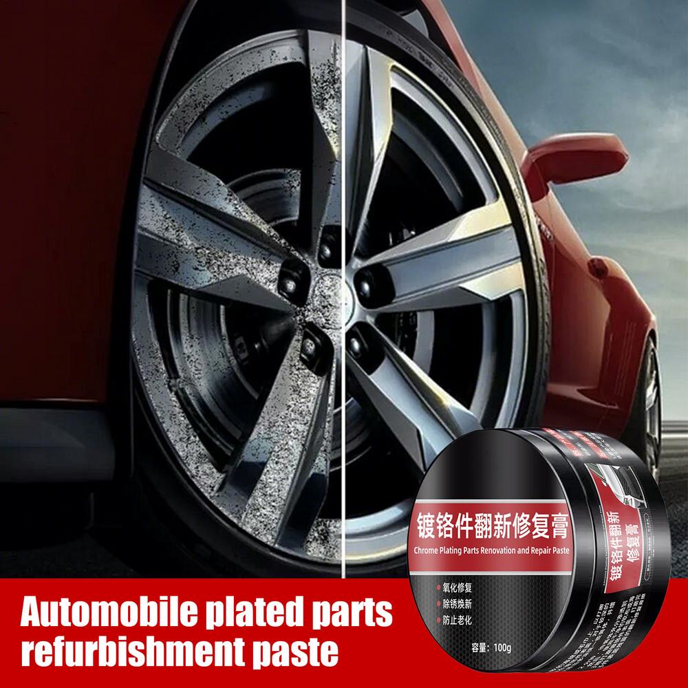 Очиститель и полироль для хрома Глубокий блеск Полировщик Хром и металл Полировка Используется на колесах, отделке и бамперах Для автомобилей