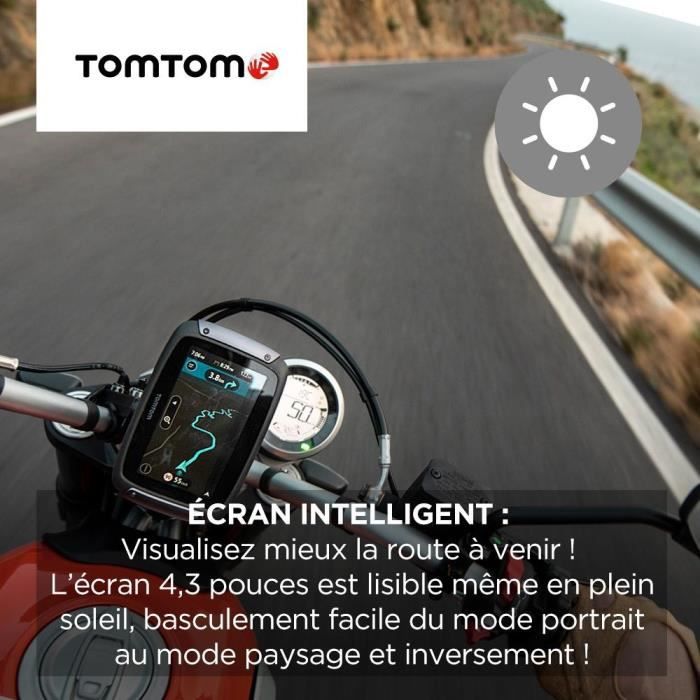 TomTom GPS Moto RIDER 550 Premium Pack - 4,3 дюйма, Карта Мира, TomTom Traffic, Предупреждения об опасных зонах, Звонки в режиме громкой связи