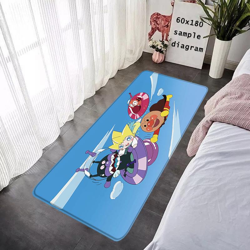 Foot Rug Welcome Floor Mat for Entryway Anpanman Cartoon Bathroom Hallway Carpet Kitchen Water Absorbed Rugs Fluffy Home Decor