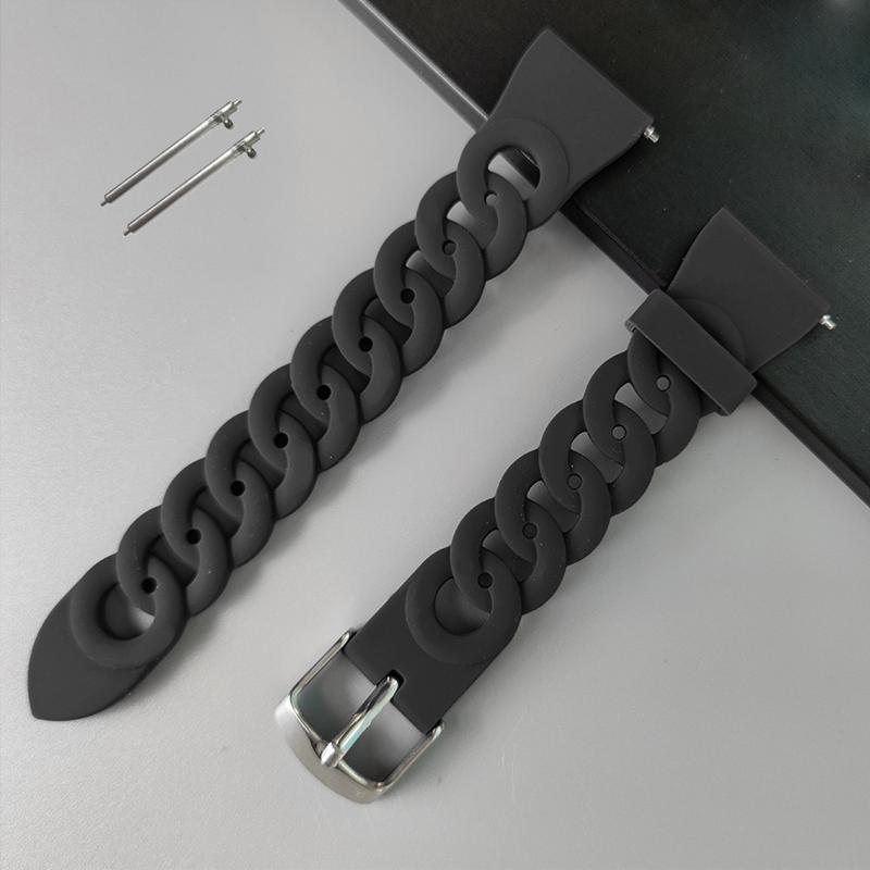 Ремешок 20 мм 22 мм Для Samsung Galaxy watch 7/FE/6/4 classic/5 Pro/Active 2/3 Силиконовый браслет Huawei watch GT 2/2e/3 Pro 4 5 ремешок