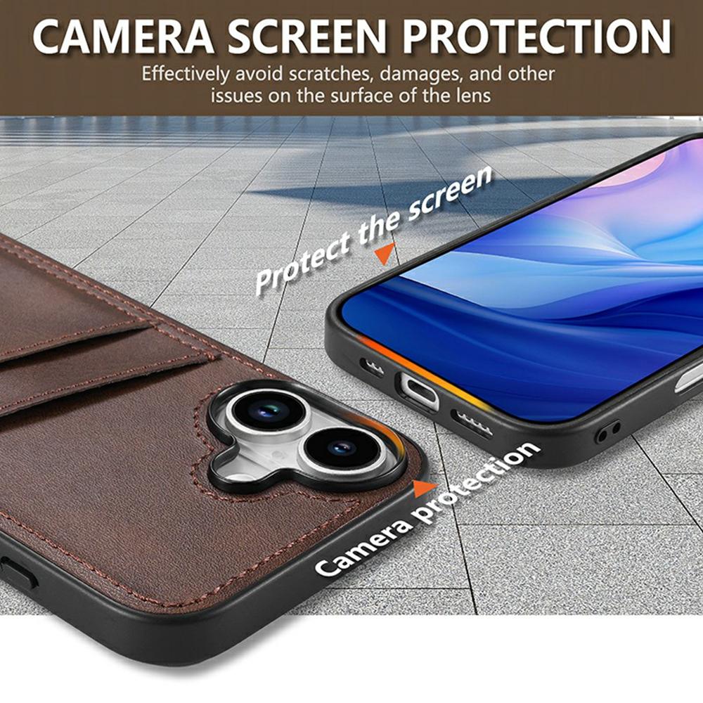 AZNS Серия K1 Чехол для iPhone 17 Текстура теленка Противоударный PU+TPU Чехол для телефона