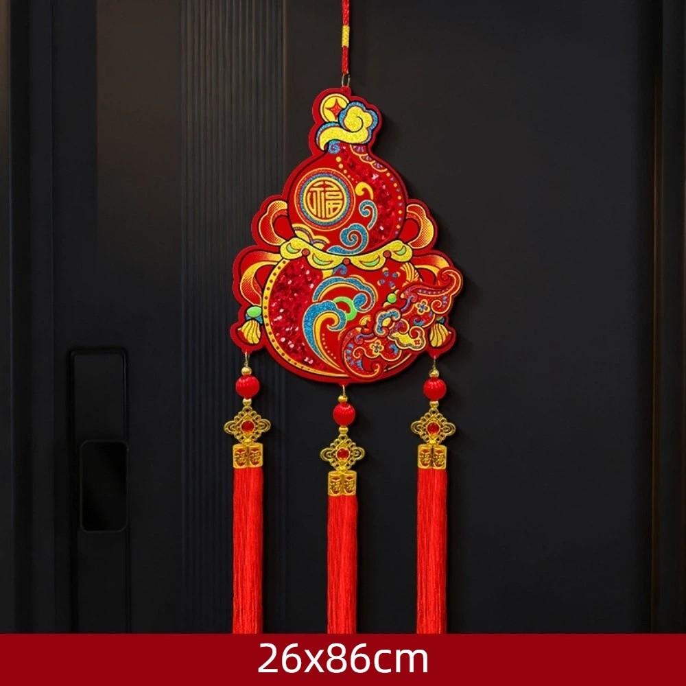 Red Gourd Wall Hanging Decor FU Character Lucky Pendant Chinese New Year Ornament  Holiday Ornament