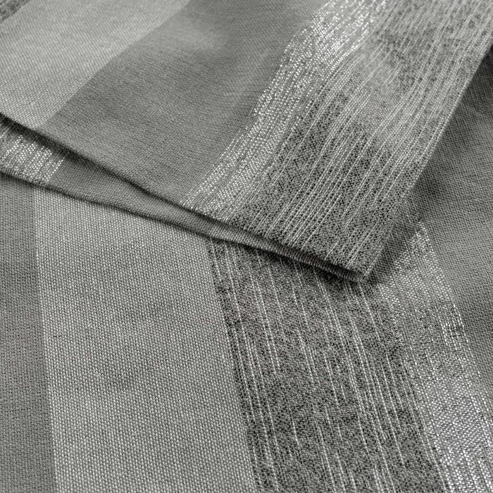 Serviettes de table - Eldora - Gris argent - 100% coton - Lot de 3 - 40 x 40 cm