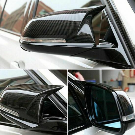 Pair Carbon Fiber M3 Style Mirror Cover Caps For BMW F20 F21 F30 F32 F36 M2
