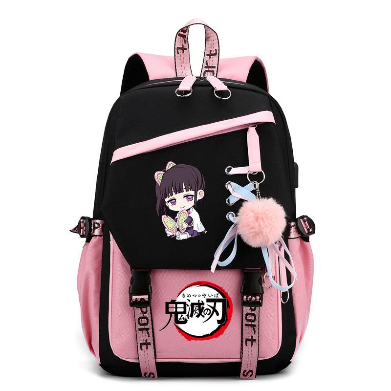 Japan cartoon comics Demon Slayer themed printed backpack a versatile school uniform style backpack 0008 KTB