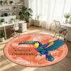 Other Art (90) Theme Round Crystal Velvet Rug Custom Name Text Personalized Floor Mat Home Decor Non Slip Crystal Carpet