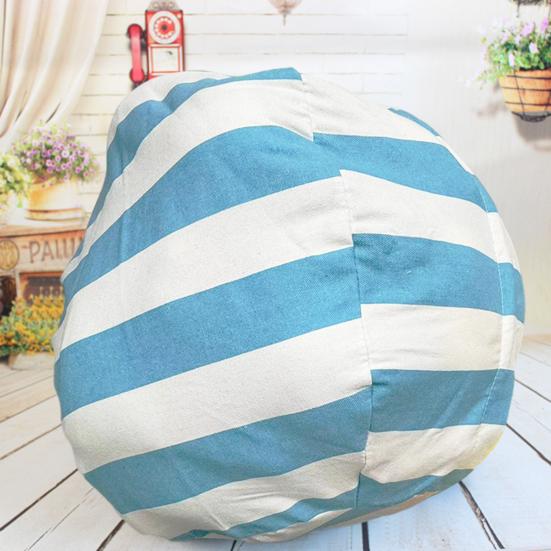 Сумка для хранения плюшевых игрушек, большая вместимость, застежка-молния, полосатый дизайн, органайзер для