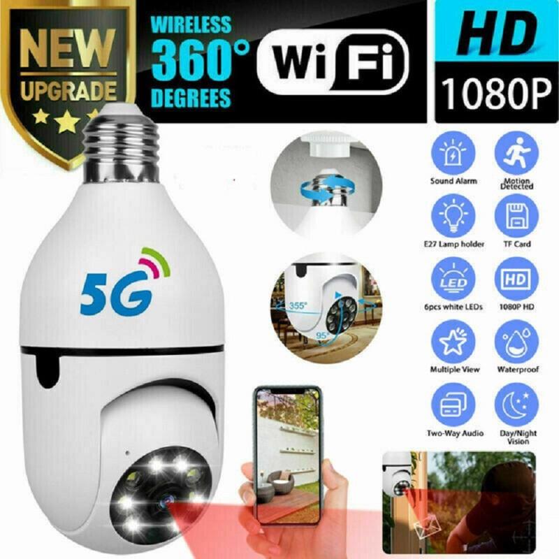 LS VISION 1080P 360° WiFi Wireless Surveillance Camera RC Night Vision Automatic Body Tracking Alarm 8x Digital Zoom Security Baby Monitor