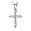 JewelryPalace Крест Боком Кубический Цирконий 925 Пробы Подвеска-ожерелье для Женщин Покрытие Желтым Золотом Розовым Золотом Без Цепочки