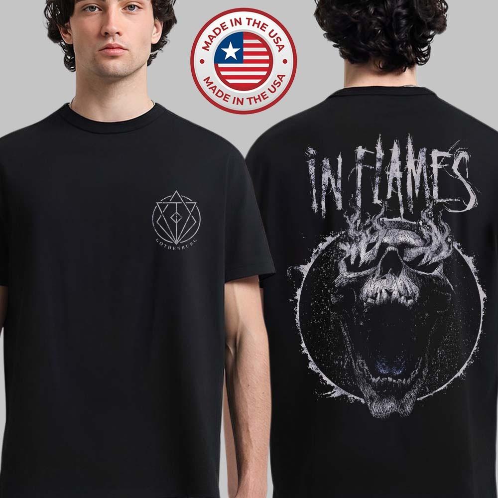 In Flames European Tour 2026 Merch Screaming Skull Unisex Reprint T-Shirt