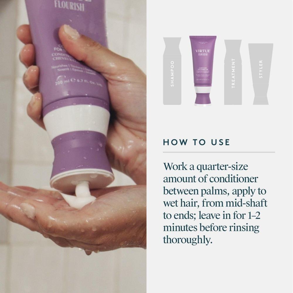 Кондиционер для распутывания волос Virtue Travel Size Flourish Thickening 2,0 унции