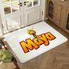 Maya the Bee Floor Mat Soft Thickened Absorbent Non-Slip Bedroom Living Room Door Mat Home Decor Flannel Rugs