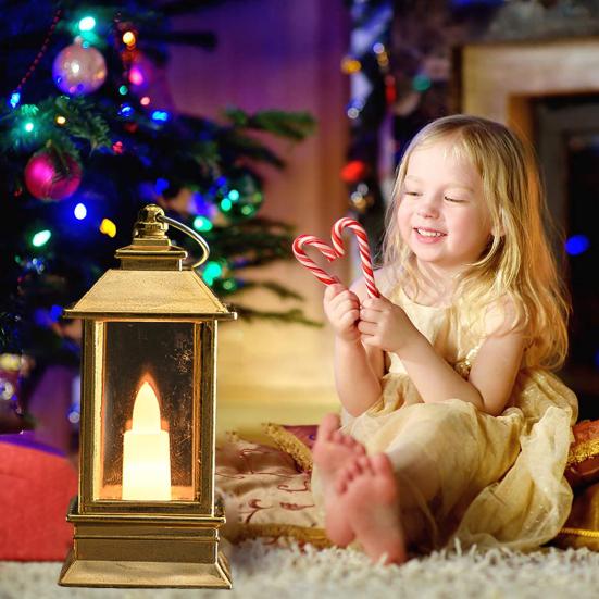 Светодиодный фонарь Ретро Без бликов Небьющийся стиль Энергосберегающий Питание от батареек Мерцающие светодиодные свечи