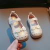 2024 Детские кожаные туфли для девочек, осенние новые модные китайские ретро-узлы с элегантной вышивкой, нескользящие туфли Hanfu