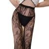 Vintage Tattoo Lace Hollow Fishnet Stockings Totem Small Mesh Pantyhose for Women Sexy Dragon Wind Mesh Stockings