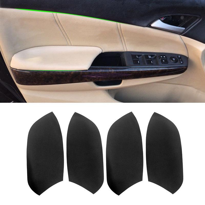 For Honda Accord 8th Gen 2008 2009 2010 2011 2012 Sedan 2pcs Microfiber Leather Car Door Armrest Panel Cover Interior Trim