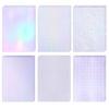 Sitengle Holographic Transparent Clear Holographic 6 Set of A4 Size Cutting DIY Oshikatsu of Stickers, Sheets, Types, 24, (210297mm), Self-Adhesive,