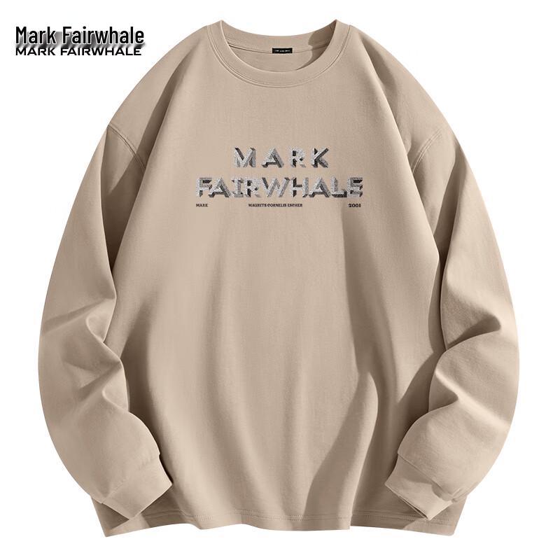 Mark Fairwhale Мужская хлопковая футболка с длинным рукавом, тяжелая