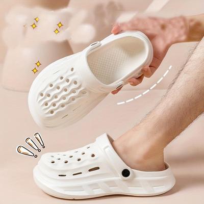 Модные однотонные тапочки, двусторонние садовые тапочки с закрытой платформой и мягкой подошвой, нескользящие летние пляжные шлепанцы