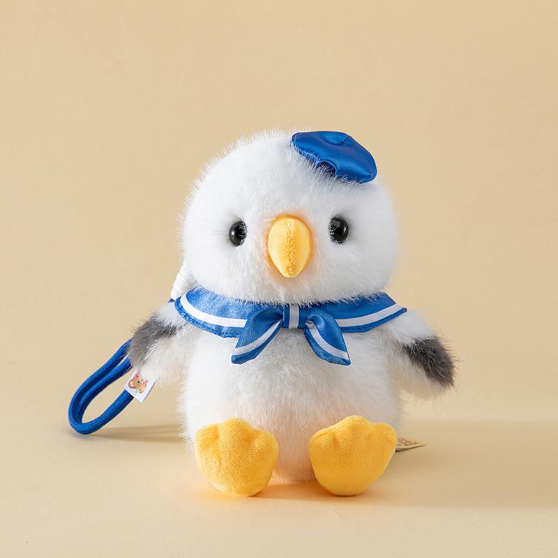 Cute Fox Scarf Seagull Cartoon Animal Plush Doll Pendant For Decoration Bag