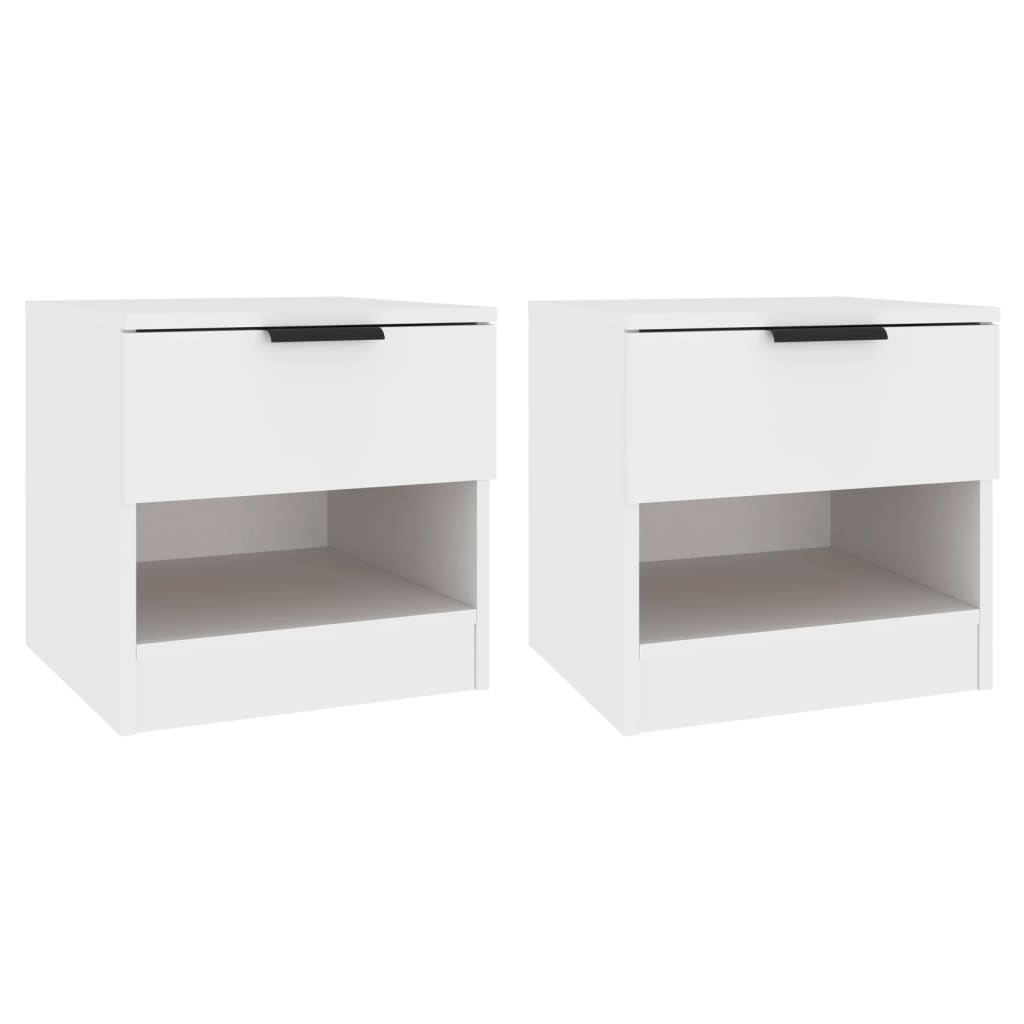 Nightstands 2 pcs. White Particleboard