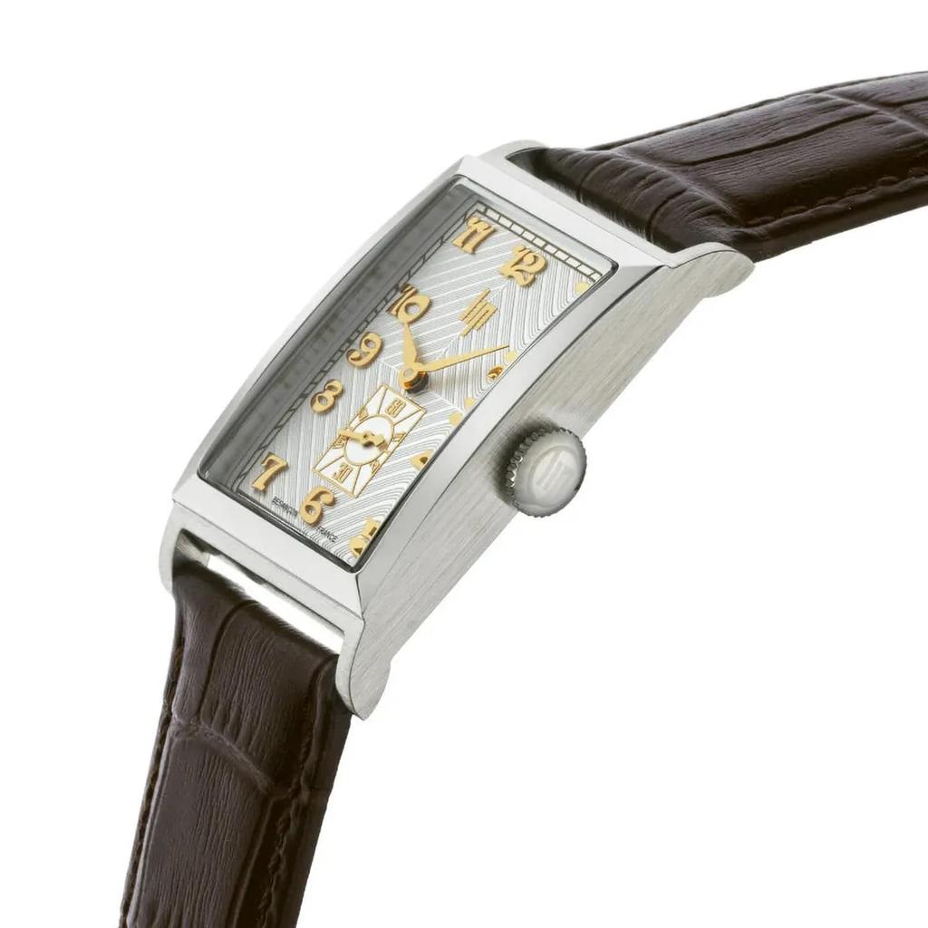 Часы LIP Унисекс Churchill T24 Симметричные часы 671945 Золотисто-коричневые часы из тисненой кожи Авторизованный дилер [LIP] Мужские