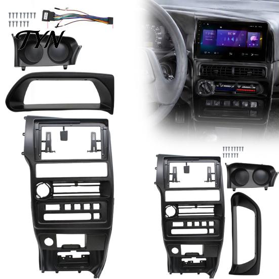 Replacement Dashboard Trim 9 Inch Car Radio Dash Fascia Kit for Lada Samara 2002-2014 Left Non Destructive Installation Hand Drive, Stereo Frame