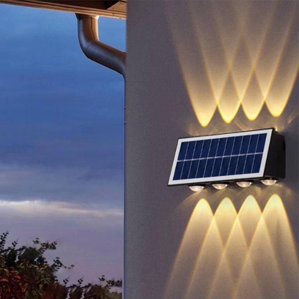 IP65 Waterproof 4/6/8 LED Solar Light Up and Down Fence Solar Lamp Modern Solar Wall Lamp Porch
