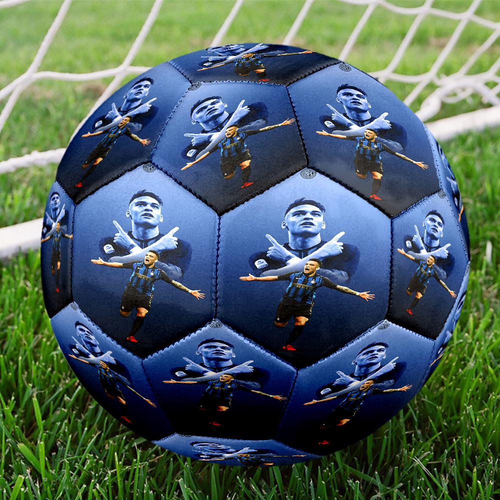 Inter Milan Star Lautaro Size 5 Soccer Balls, Anti-Slip, Protective Football, Outdoor Sport, a Unique Gift Suitable for him/her, Birthdays