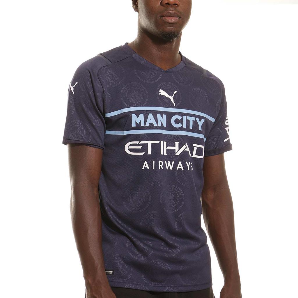Puma Выездная футбольная майка Manchester City с коротким рукавом Fan Edition 21/22 Season Men Tops Blue 759219-03