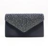 Women's Fashion Elegant Silk Belt Drill Clutch Evening Prom Handbag Purse