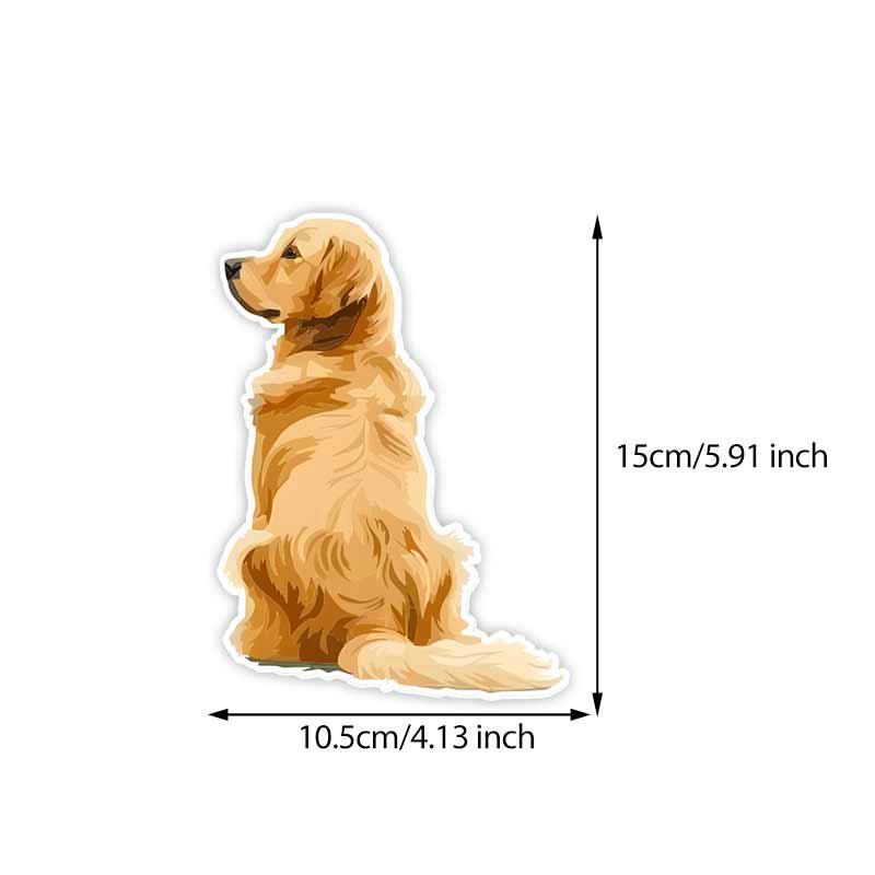 Golden Retriever Pet Dog Car Stickers Waterproof Vinyl Decals Auto Body Window Bumper Decor Motorcycle Helmet Stickers TM202