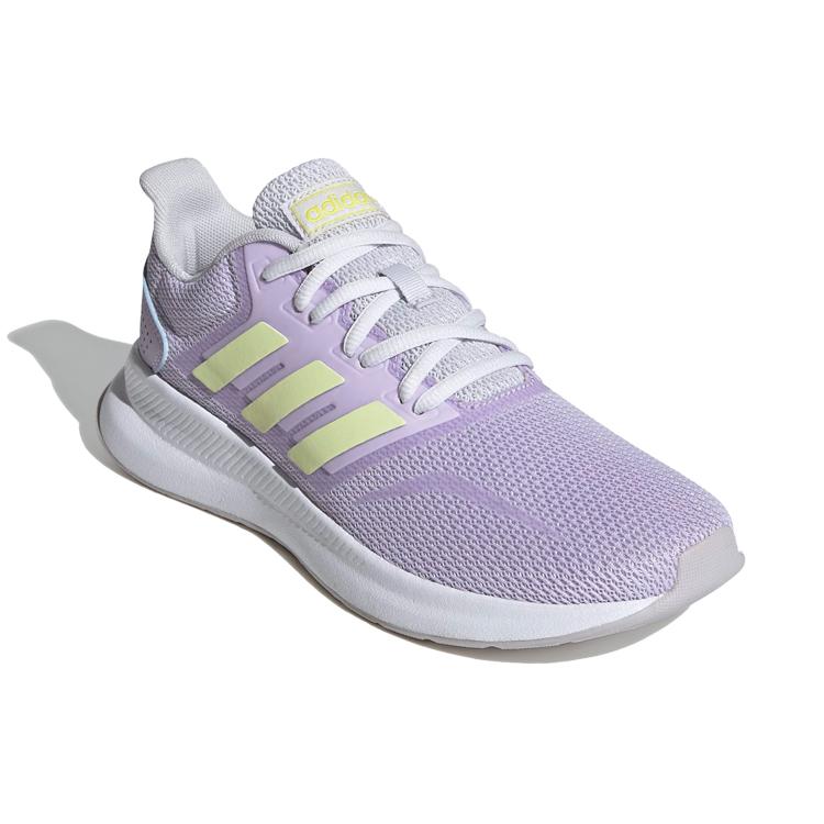 adidas Neo Runfalcon Винтажная сетка Нескользящие Низкие Повседневные Беговые Кроссовки Женские Светло-фиолетовый Желтый EG8632