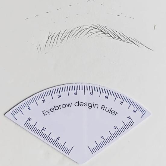 Eyebrow Design Ruler Portable Fast Drawing Guide Professional Eyebrow Shaping Tool for Beginners Pros