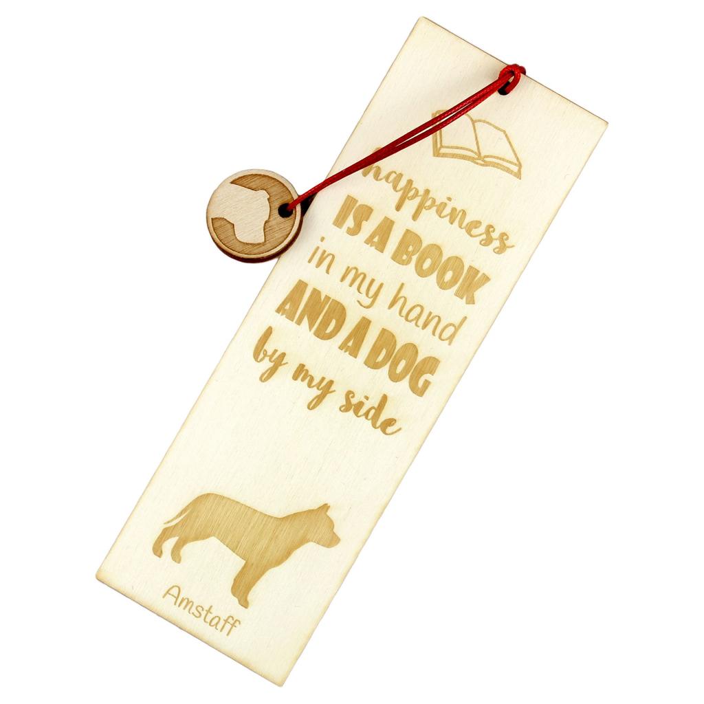 American Staffordshire Terrier, Amstaff – Dog bookmark, personalized bookmark – Design 01 | Art-Dog