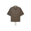 Essentials FW22 Нейлоновая рубашка с коротким рукавом Топы унисекс Древесно-коричневые FOG-FW22-746