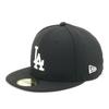 Кепка с плоским козырьком MLB Dodgers LA 7 5950 LOSDOD BLK SWHI 25J [New Era] черная/белая 1/4