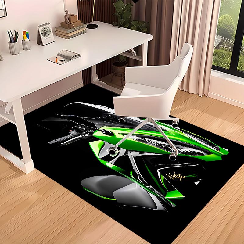 Kawasaki Ninja Printed Absorbent Washable Carpet, Non-Slip Bathroom Mats, Kitchen Rugs, Yoga Mat,Living Room Entrance, Camping Picnic Rugs