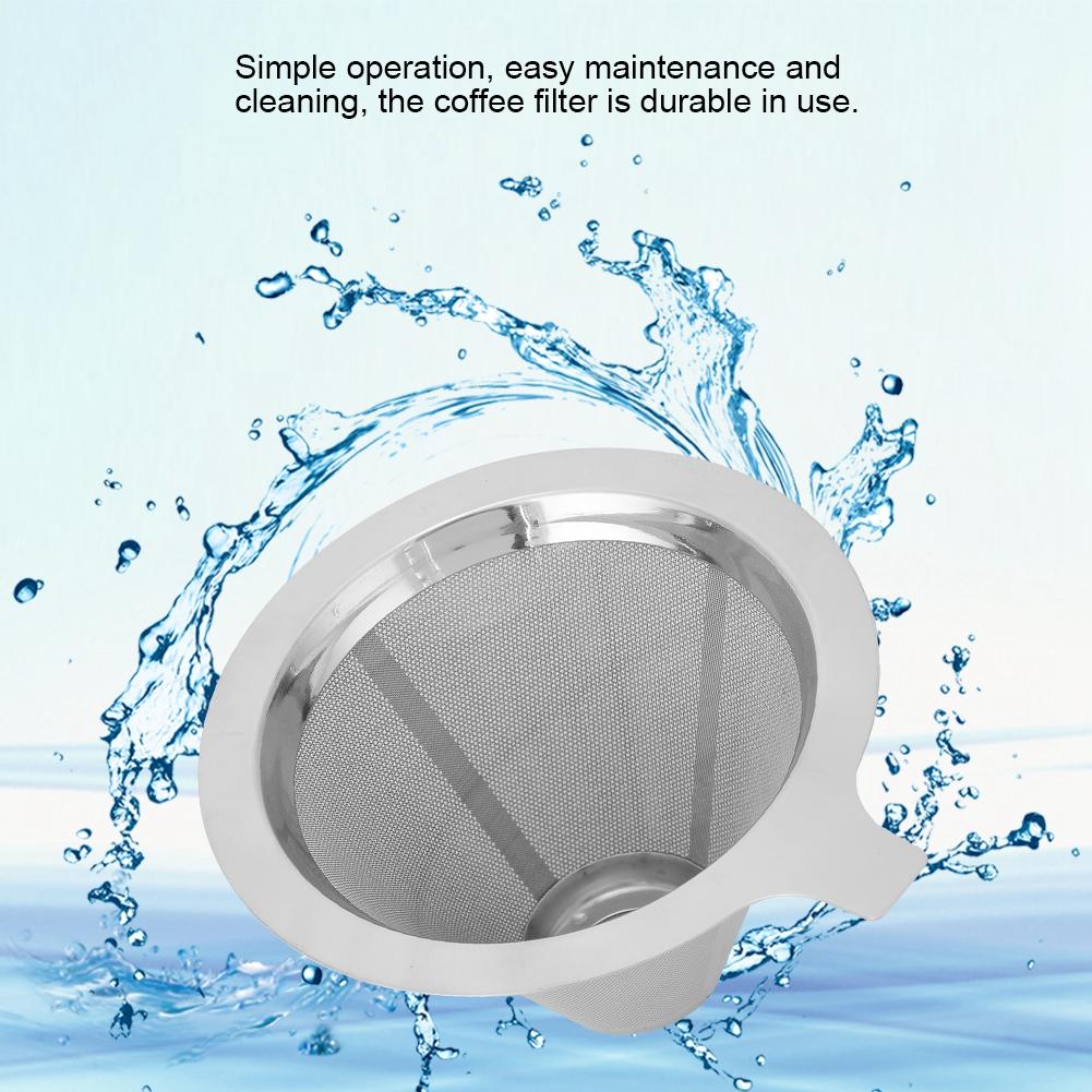 Кофейные аксессуары Кофейный фильтр Инструмент для фильтрации кофе Чашка из нержавеющей стали для домашнего использования Кофейный фильтр-капельница Инструмент для фильтрации кофе