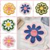 Round Floor Mat Cashmere Rug Creative Flower Shaped Carpet Bedside