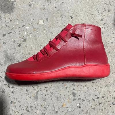 Модные зимние ботинки Женские Зимние Ботильоны из Натуральной Кожи Весенние Туфли на Плоской Подошве Женские Короткие Винтажные Ботинки с Мехом 2024 для Женщин Ботинки на Шнуровке