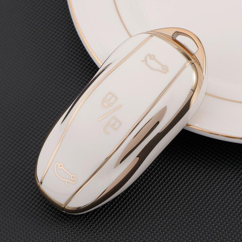 Tesla Car Key Cover Model 3/Model S/Model X Auto Parts Fashion TPU -bump Key Shell -fall TESLA Automotive Key Case