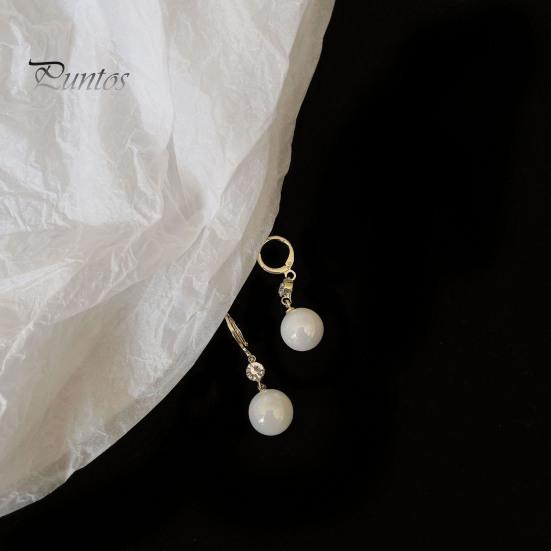 1 пара элегантных висячих серег во французском стиле из искусственного жемчуга, инкрустированные блестящими стразами, свадебные серьги с пряжкой, ювелирные аксессуары, подарок