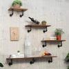 Metal Floating Shelf Brackets Black Coated Wall Shelf Support Accessories Pipe Shelf Bracket